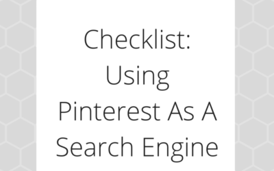Checklist: Using Pinterest as a search engine