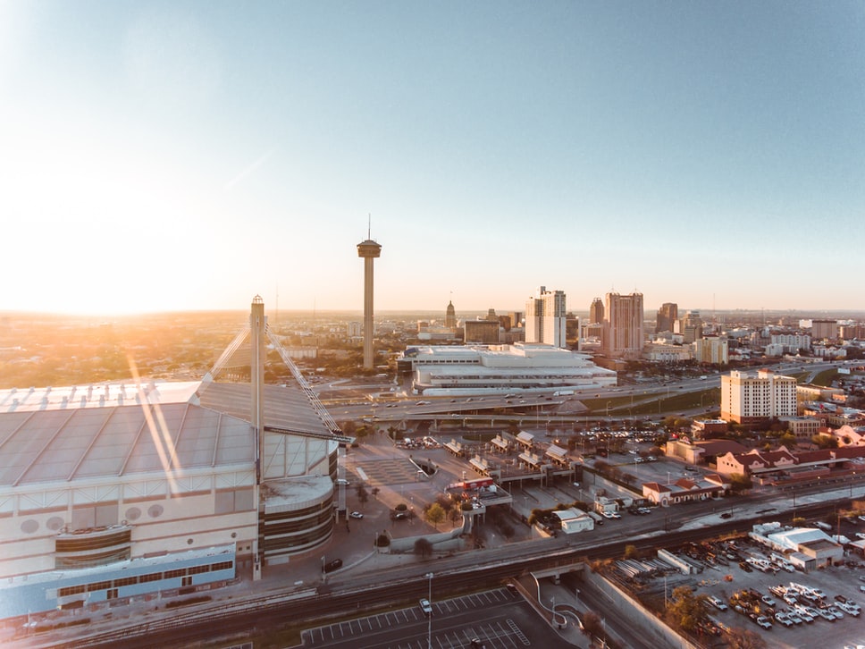 aerial view of the san antonio event center